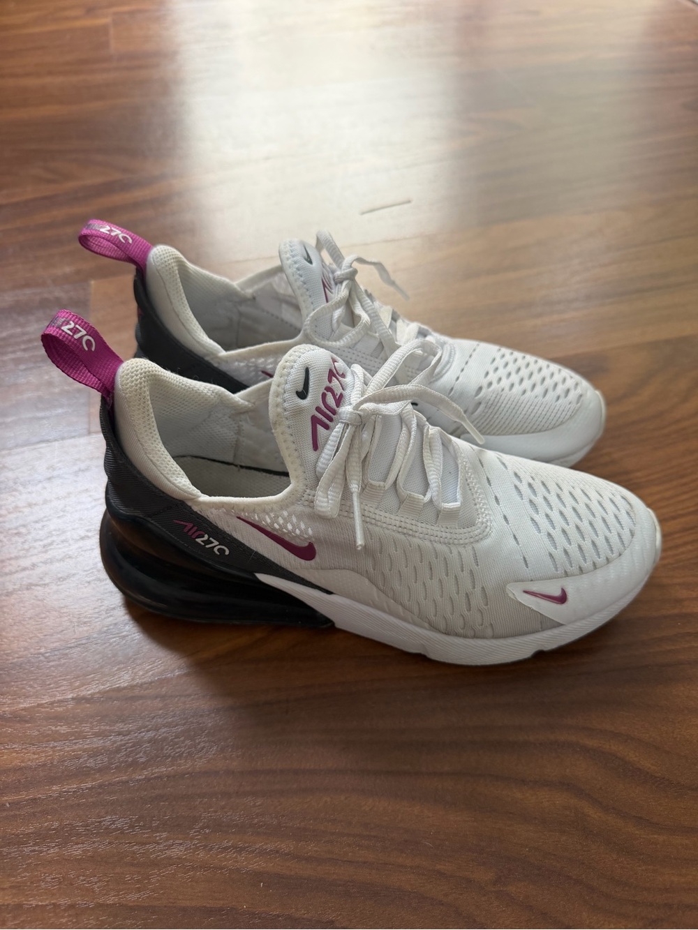 Nike Kids Air Max 270 White with Pink Accents